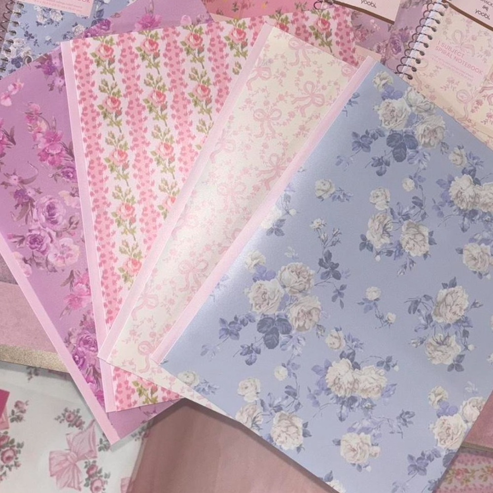 LoveShackFancy folders set of 4 - stationary school supplies) yoobi collab 2026
